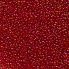 Miyuki Round Seed Bead 15/0 Inside Color Lined Red AB 2-inch Tube (2248)