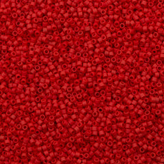 100g Miyuki Delica seed bead 11/0 Opaque Matte Red DB753