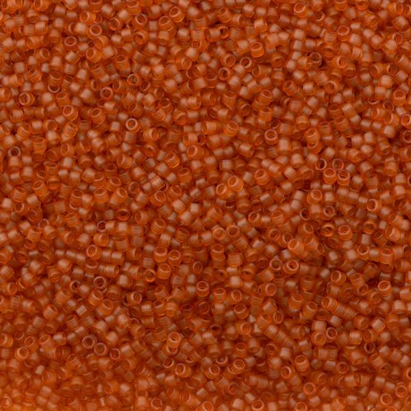 Miyuki Delica Seed Bead 11/0 Matte Transparent Dyed Marmalade 2-inch Tube DB777