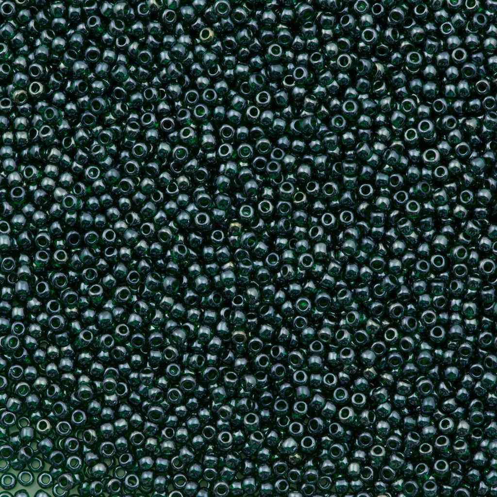 Toho Round Seed Bead 11/0 Transparent Luster Green Emerald 2.5-inch Tube (118)