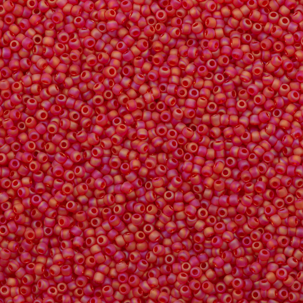 Toho Round Seed Bead 11/0 Transparent Matte Dark Raspberry 2.5-inch Tube (165BF)