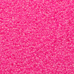 Toho Round Seed Bead 15/0 Ceylon Hot Pink 2.5-inch Tube (910)