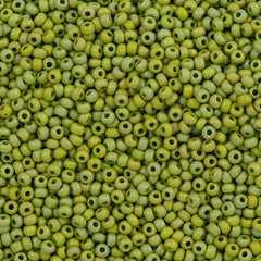 Czech Seed Bead 11/0 Matte Olive AB 50g (54430M)