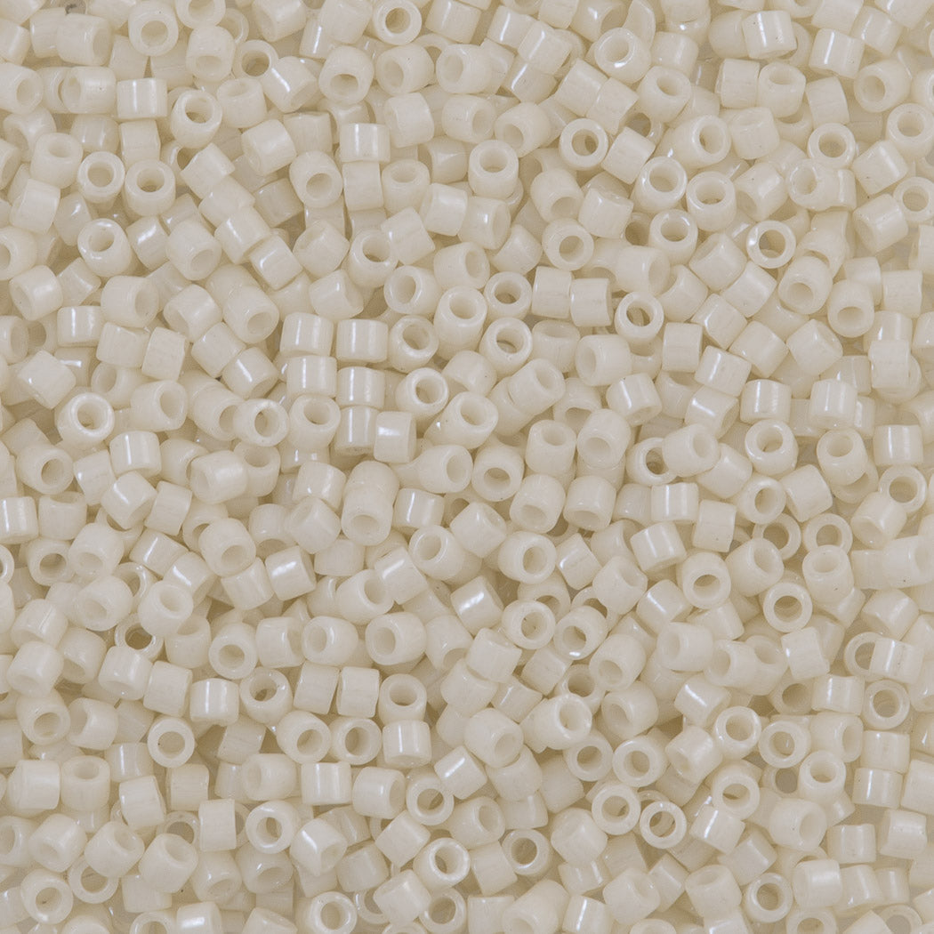 Miyuki Delica Seed Bead 11/0 Opaque Alabaster Glazed Luster 2-inch Tube DB211