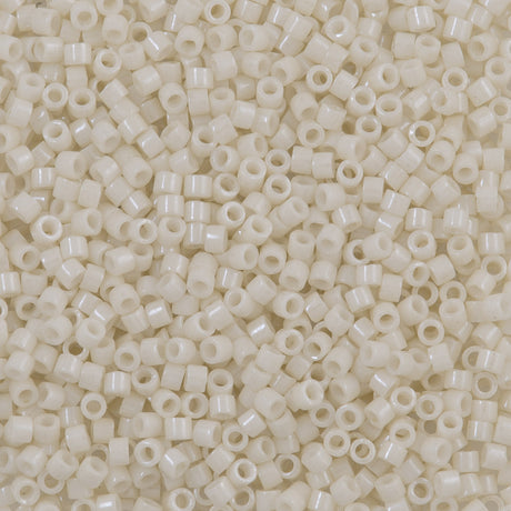 Miyuki Delica Seed Bead 11/0 Opaque Alabaster Glazed Luster 2-inch Tube DB211