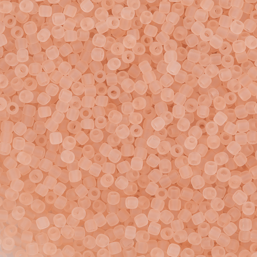 50g Toho Round Seed Beads 6/0 Transparent Matte Rosaline (11F)