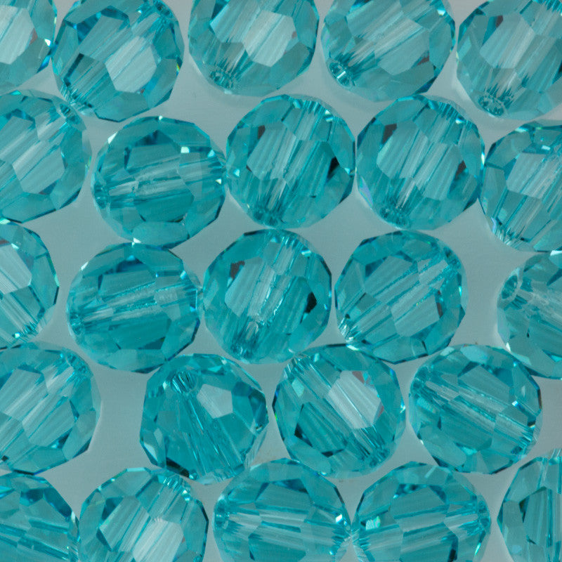 TRUE CRYSTAL 8mm Round Bead Light Turquoise (263)