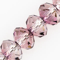 12 TRUE CRYSTAL 6x4mm Rondelle Bead Crystal Antique Pink (001 ANTP)