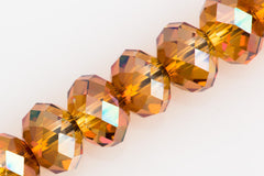 12 TRUE CRYSTAL 4x3mm Rondelle Bead Crystal Copper (001 COP)