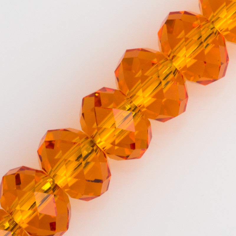 TRUE CRYSTAL 6x4mm Rondelle Bead Tangerine (259)