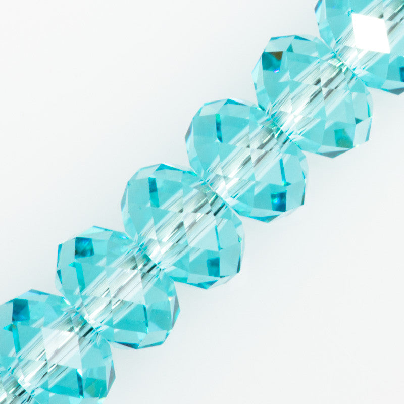 TRUE CRYSTAL 6x4mm Rondelle Bead Light Turquoise (263)