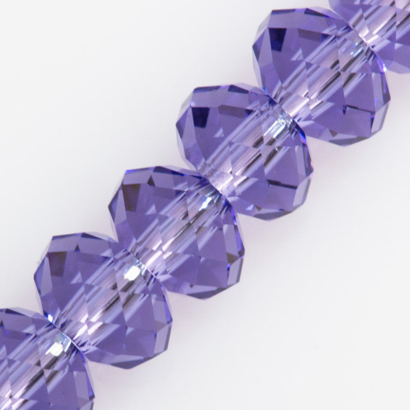 TRUE CRYSTAL 6x4mm Rondelle Bead Tanzanite (539)