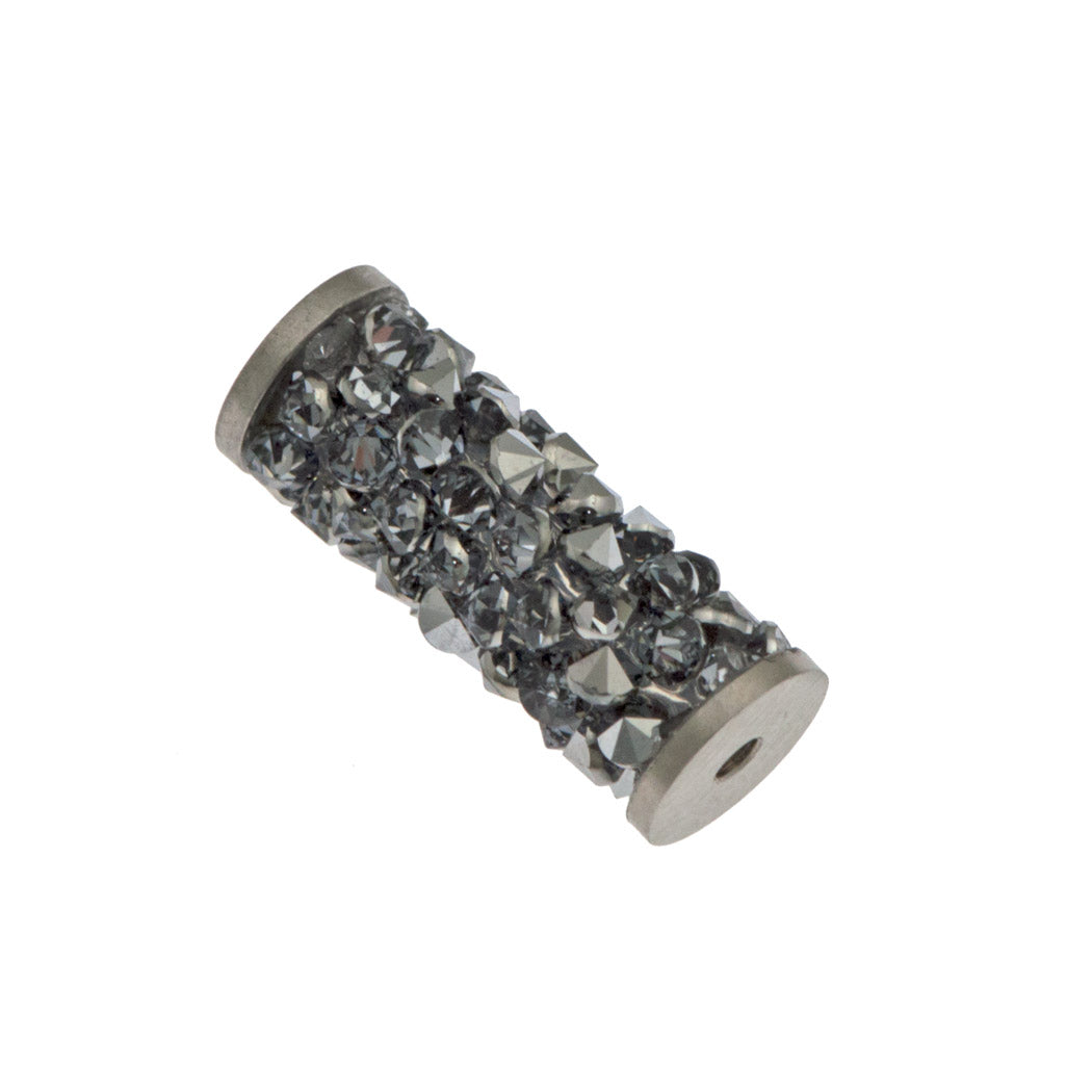 TRUE CRYSTAL 15mm Fine Rock Tube Light Chrome Steel (001 LTCH)