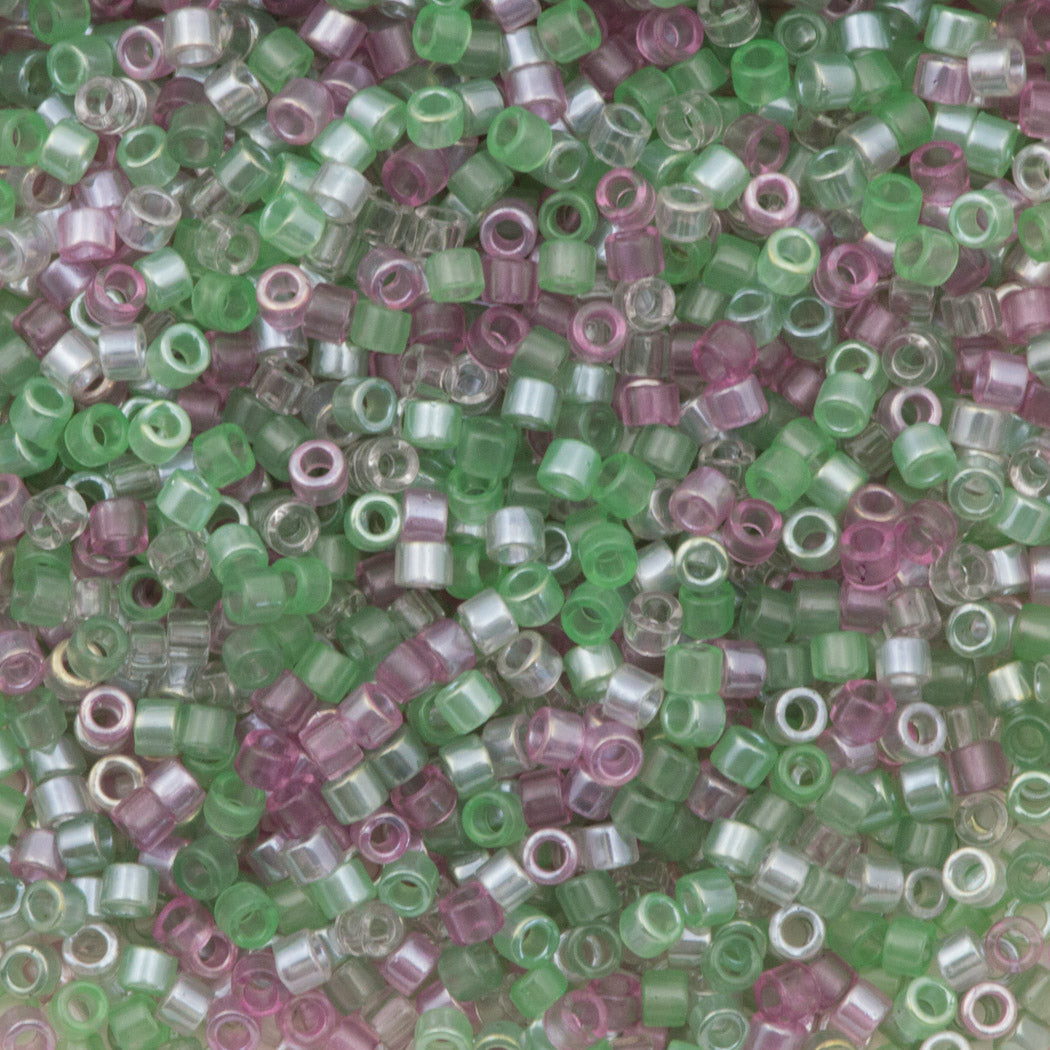 Miyuki Delica Seed Bead 11/0 Mix Moss Rose 2-inch Tube (9037)