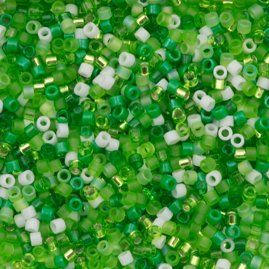 Miyuki Delica Seed Bead 11/0 Mix Lime Zest 2-inch Tube (9086)