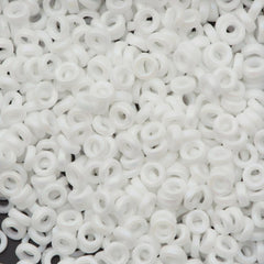 Miyuki 2.2mm Spacer Beads Opaque Matte White AB 7g Tube (402FR)