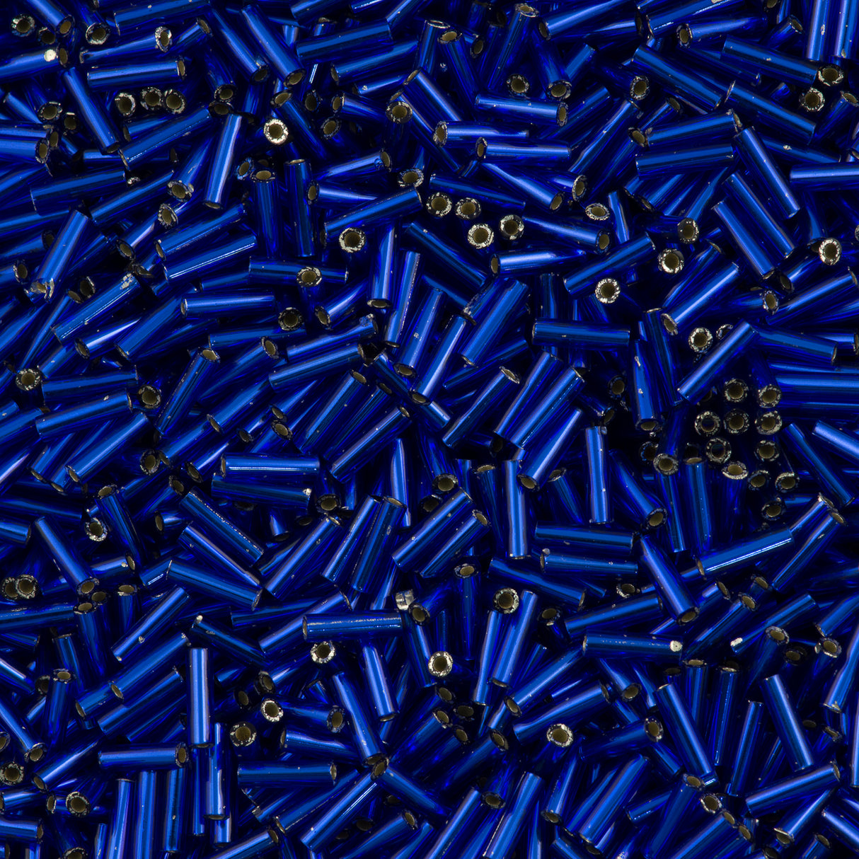 Miyuki 6mm Bugle Bead Silver Lined Cobalt Blue 5-inch Tube (48)