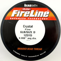 Crystal Fireline 6Lb .2mm Beading Thread 125 yard Spool