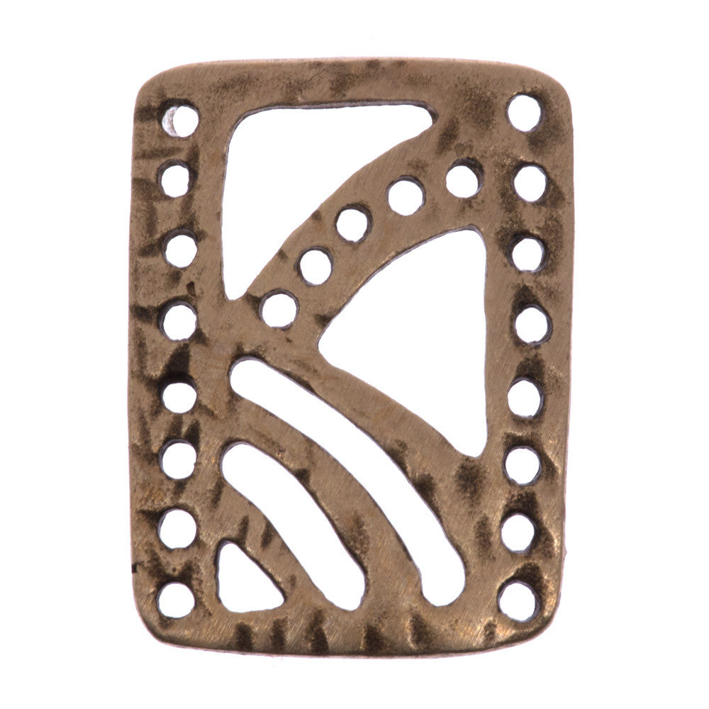 Antique Brass Rectangle Connector 15x21mm