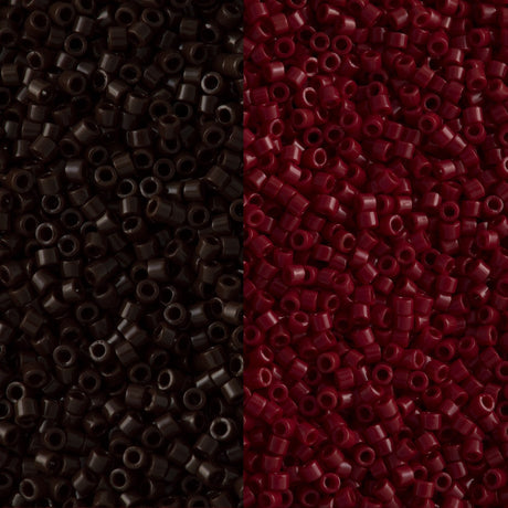 100g Miyuki Delica Seed Bead 11/0 Opaque Currant DB1134
