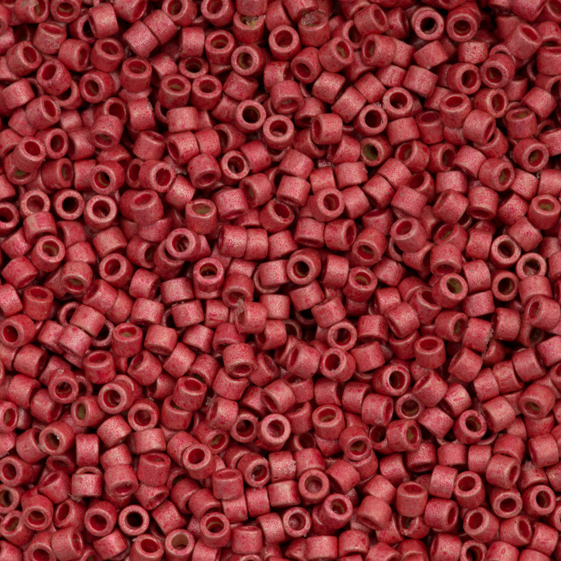 Miyuki Delica Seed Bead 11/0 Duracoat Galvanized Matte Light Cranberry 2-inch Tube DB1841F
