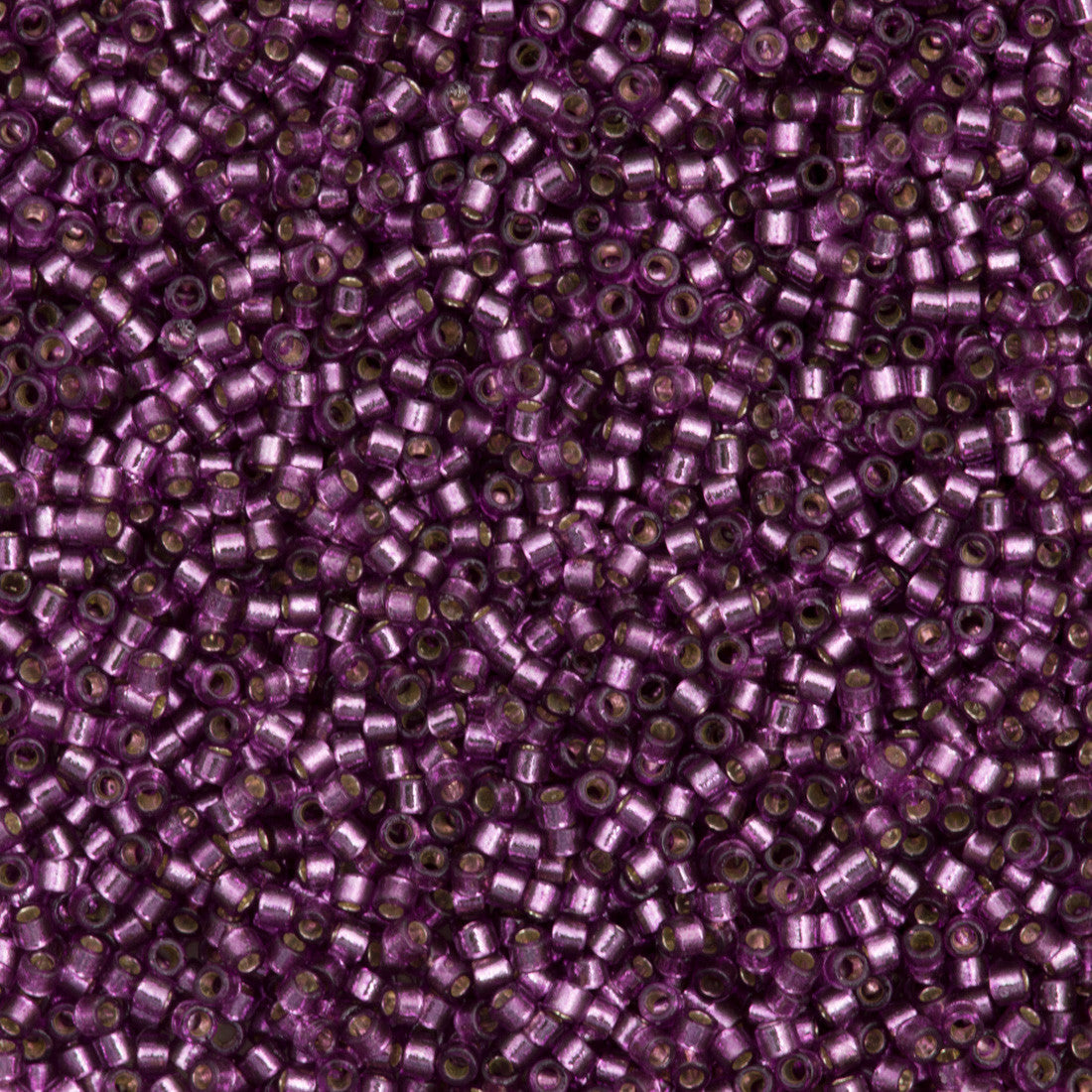 Miyuki Delica Seed Bead 11/0 Duracoat Dyed Silver Lined Lilac 2-inch Tube DB2169