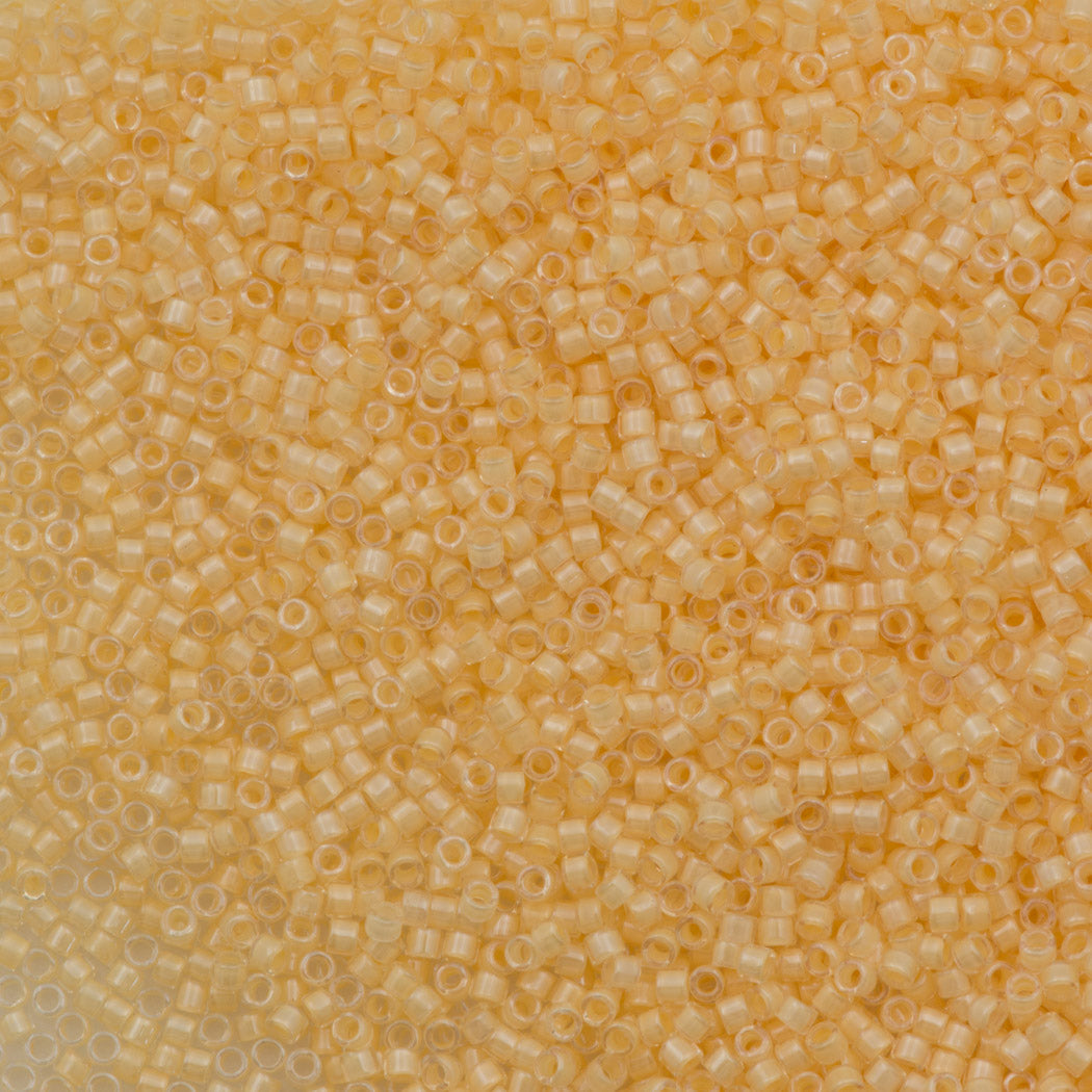 Miyuki Delica Seed Bead 11/0 Fancy Inside Dyed Cream 2-inch Tube DB2371