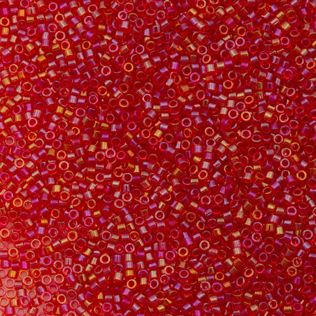 25g Miyuki Delica seed bead 11/0 Fancy Inside Dyed Siam DB2374