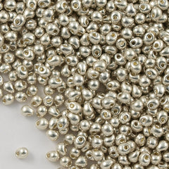 Miyuki Drop Fringe Seed Beads Galvanized Silver 24g Tube (181)