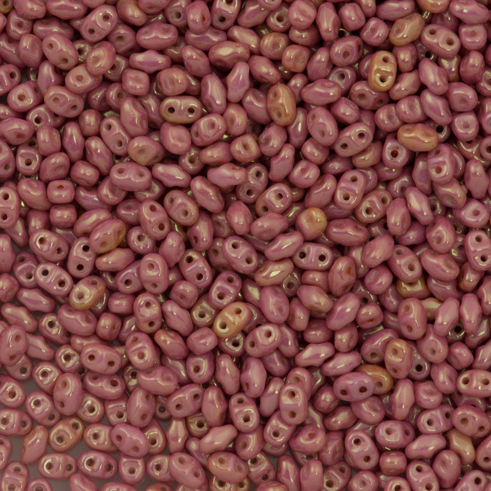 MiniDuo 2x4mm Two Hole Beads Ruby Luster 15g (03000RL)