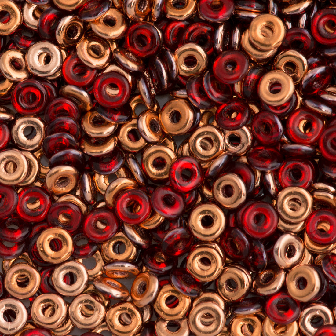 Czech O Beads Siam Capri Gold 15g (90090CG)