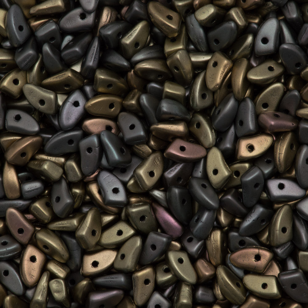 CzechMates Prong Beads Matte Metallic Leather 15g (01670K)