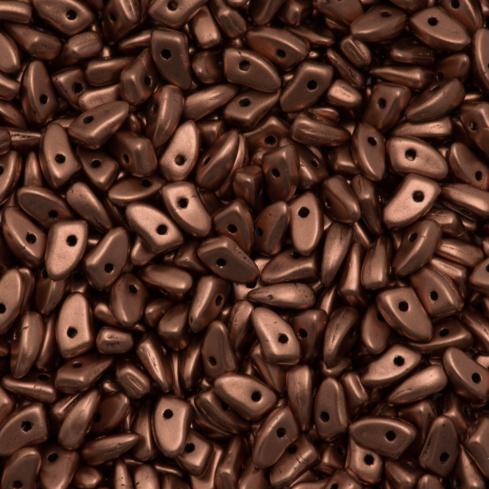 CzechMates Prong Beads Matte Metallic Bronze Copper 15g (01780K)