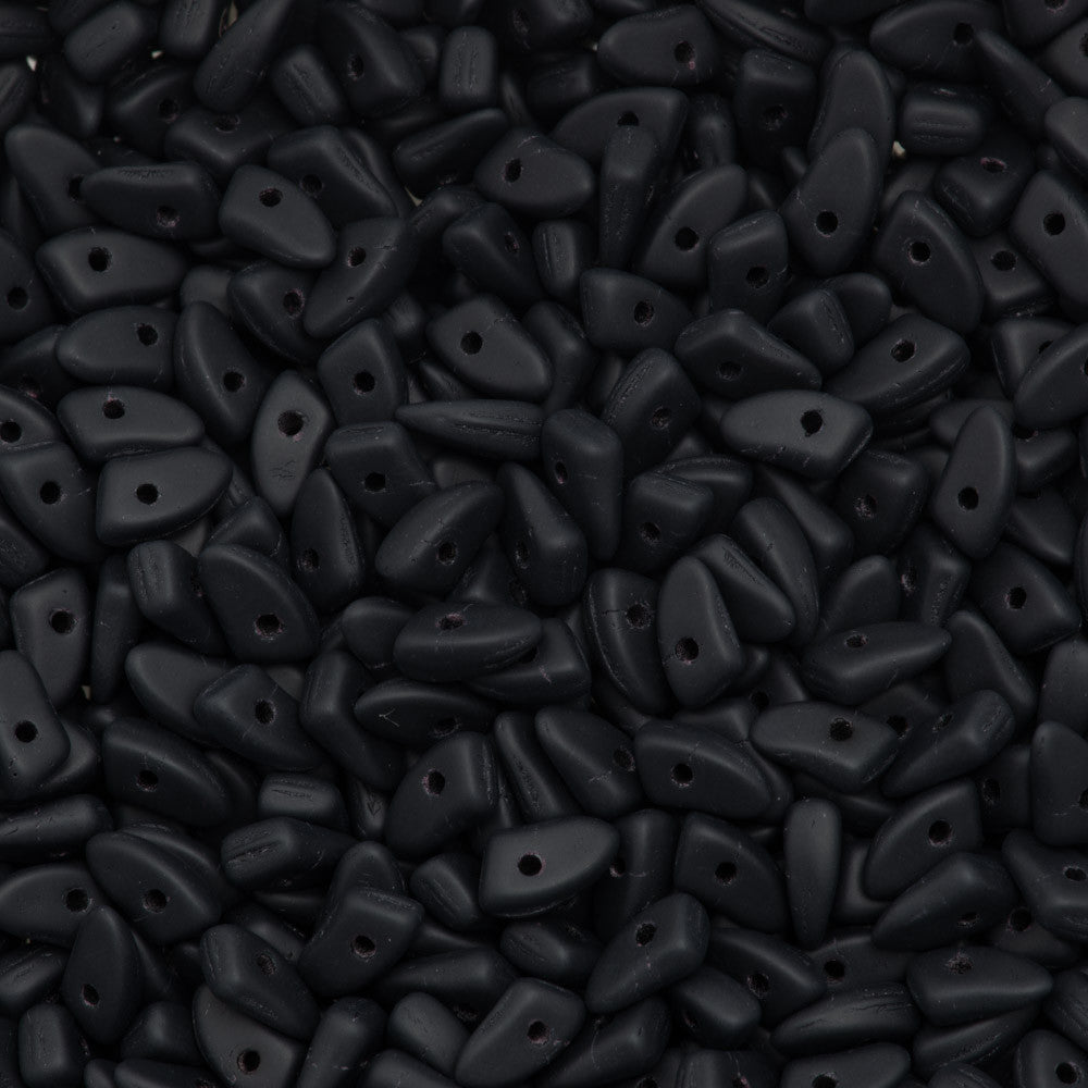 CzechMates Prong Beads Matte Jet 15g (23980M)