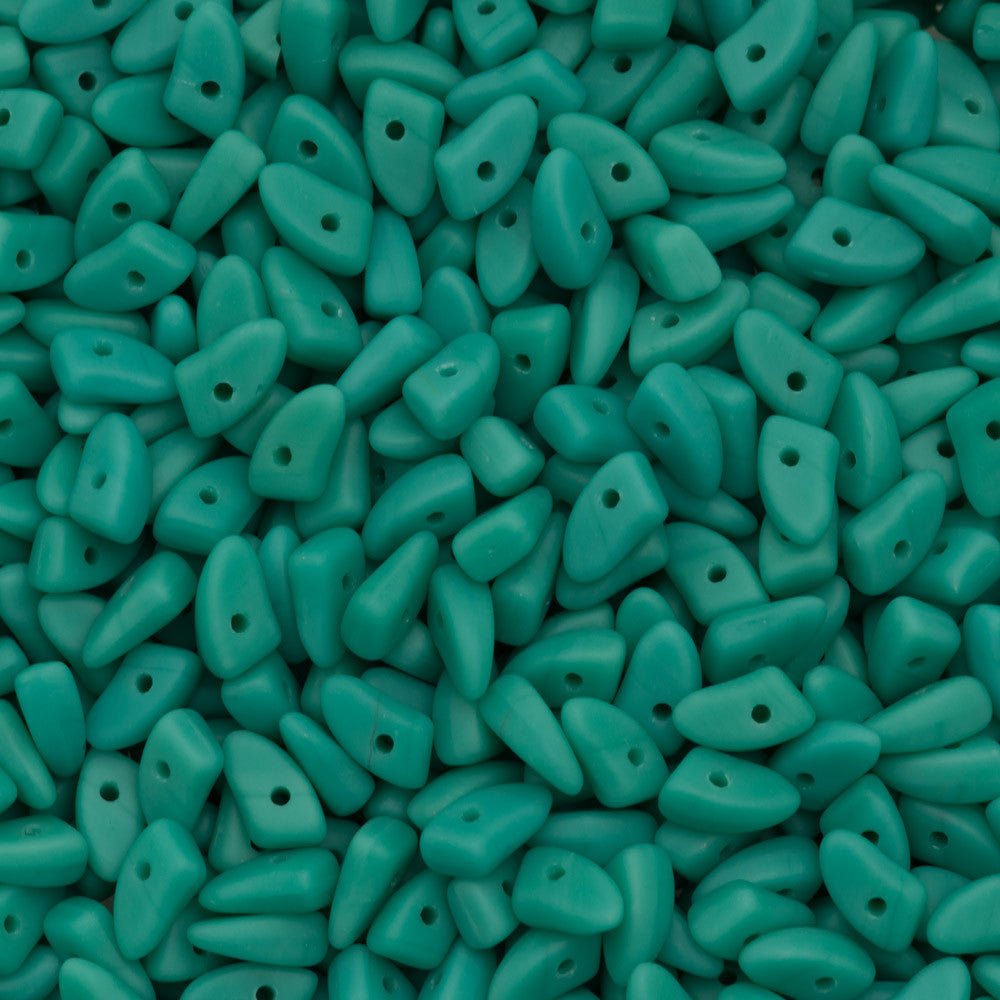 CzechMates Prong Beads Matte Turquoise 15g (63130M)