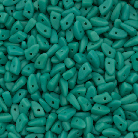 CzechMates Prong Beads Matte Turquoise 15g (63130M)