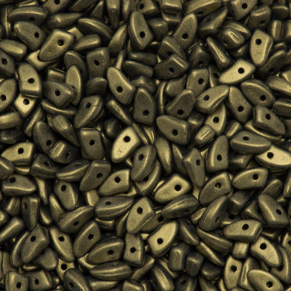 CzechMates Prong Beads Metallic Suede Gold 15g (79080)