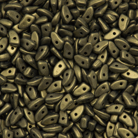 CzechMates Prong Beads Metallic Suede Gold 15g (79080)