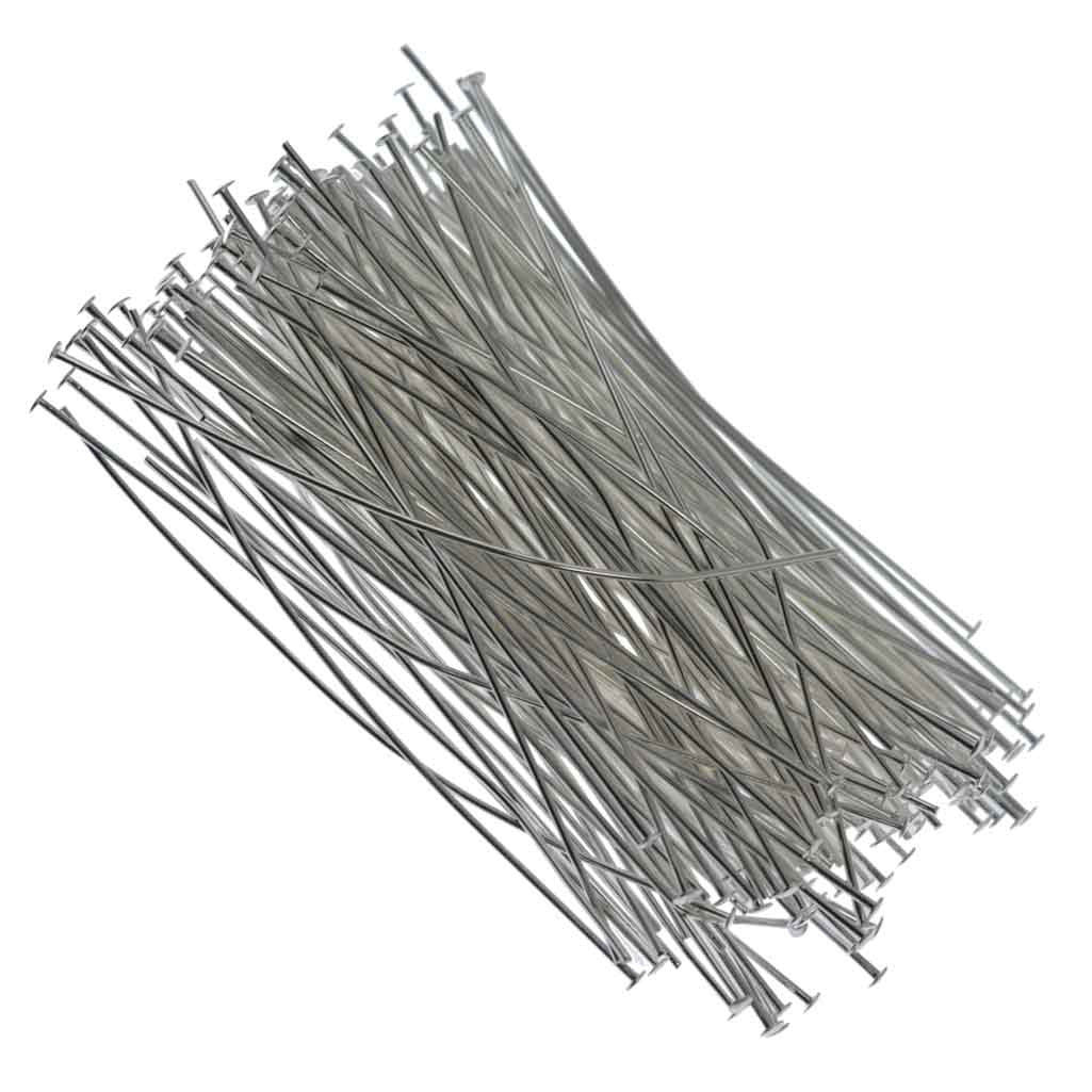 Headpin 2.5 inch Silver Plated 21ga 144pcs