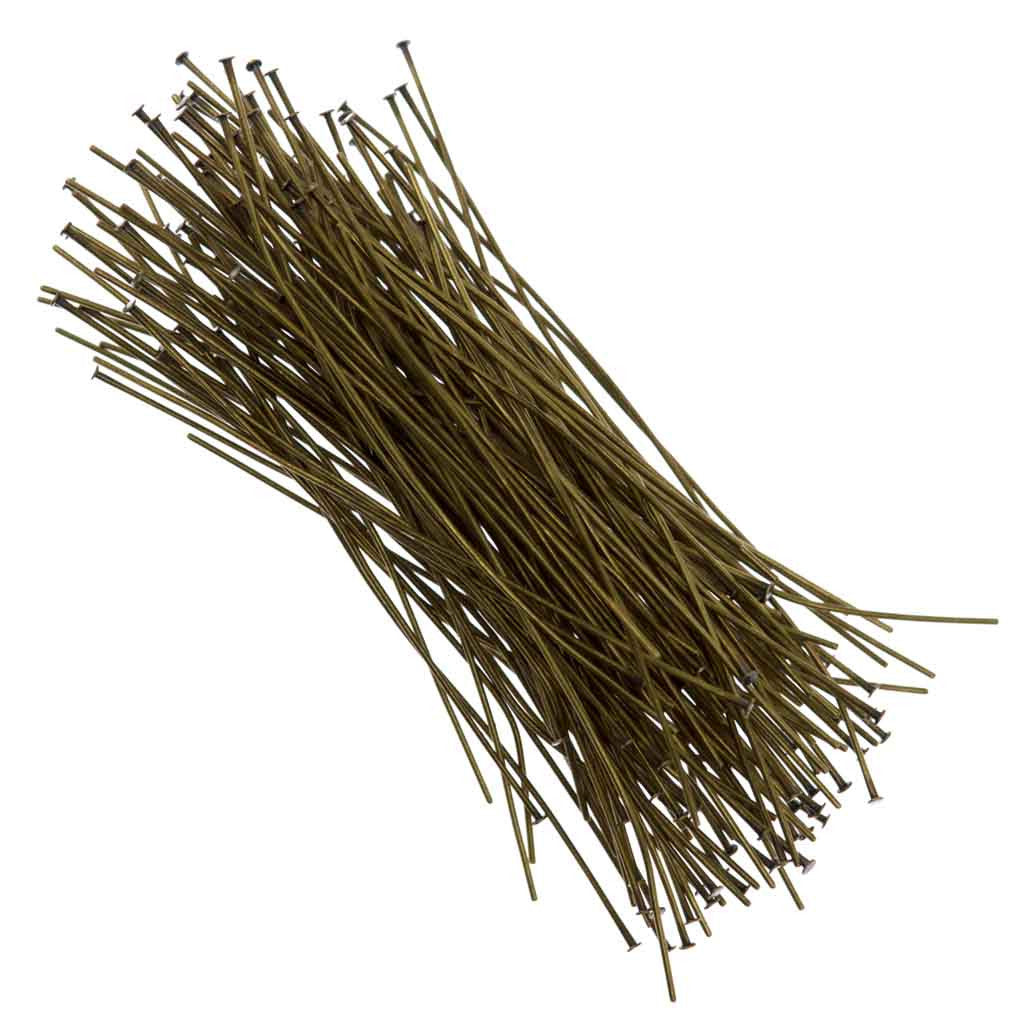 Headpin 2 inch Antique Brass Plated 24ga 144pcs