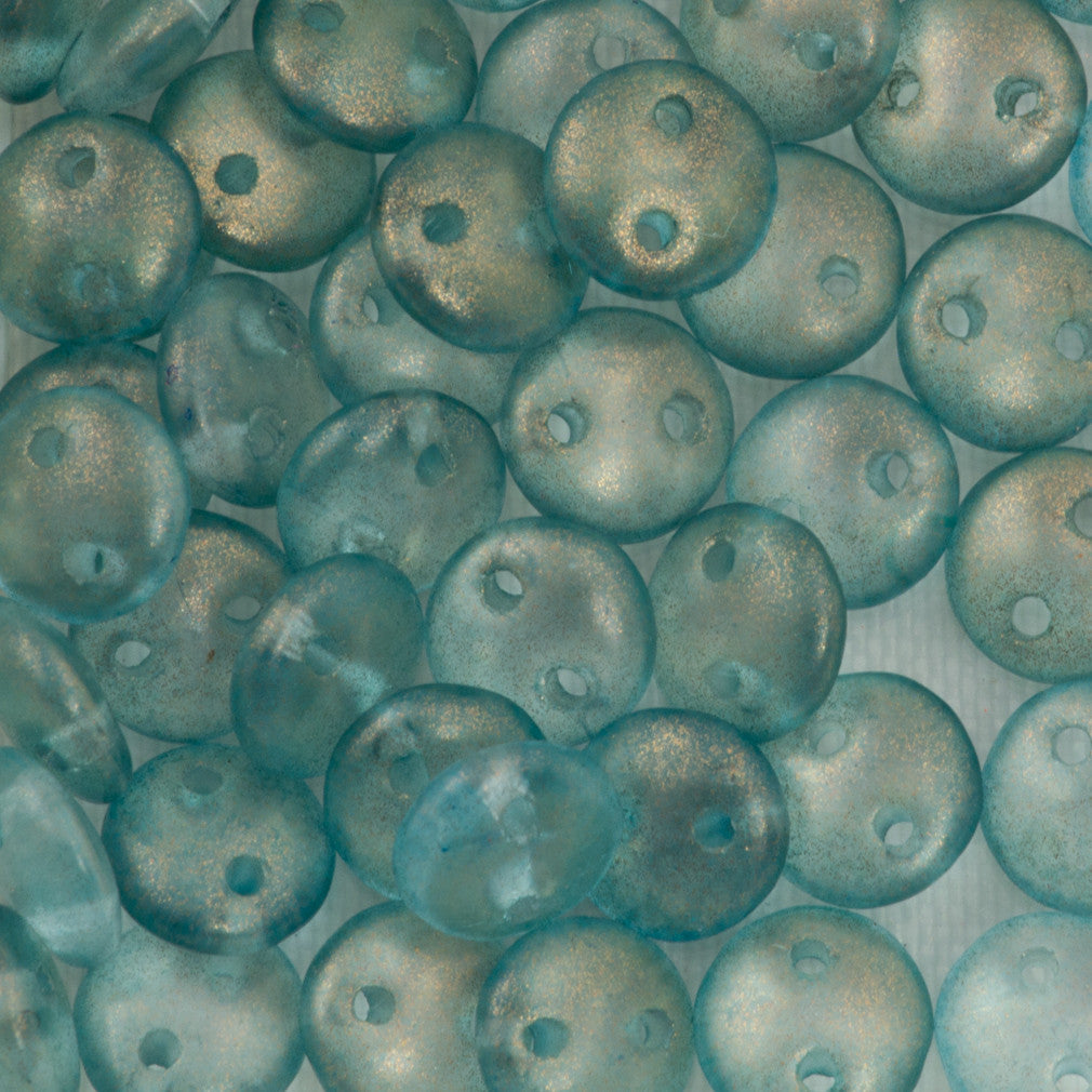 50 CzechMates 6mm Two Hole Lentil Halo Heavens Beads (29267)