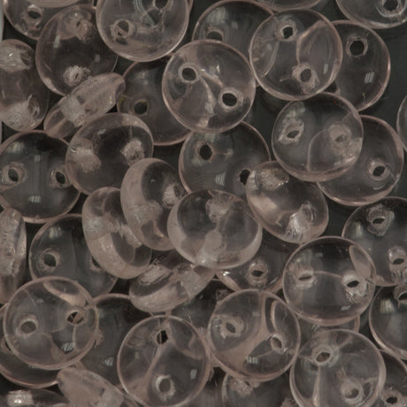 50 CzechMates 6mm Two Hole Lentil Rosaline Beads (70100)
