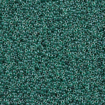 Miyuki Round Seed Bead 15/0 Inside Color Lined Hunter Green 2-inch Tube (217)
