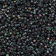 100g Miyuki Delica seed bead 11/0 Black AB DB1001