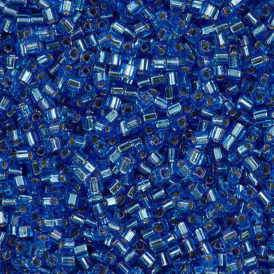 Miyuki 1.8mm Cube Seed Bead Silver Lined Sapphire 8g Tube (19)