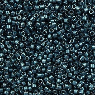 Miyuki Delica Seed Bead 11/0 Nickel Plated Midnight Teal 2-inch Tube DB451