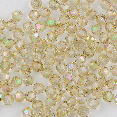 TRUE CRYSTAL 6mm Round Bead Crystal Luminous Green (001 LUMG)