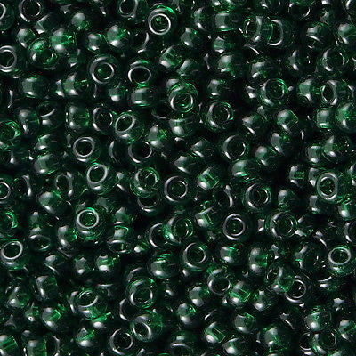 Miyuki Round Seed Bead 6/0 Transparent Emerald 20g Tube (156)