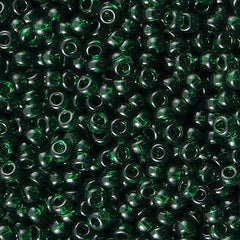 Miyuki Round Seed Bead 6/0 Transparent Emerald 20g Tube (156)