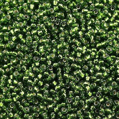 50g Miyuki Round Seed Bead 11/0 Silverline Olive (26)